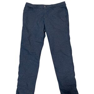 Lululemon ABC Pant Classic *Tech Canvas 32" Heathered Deep Navy Men's Sz 36